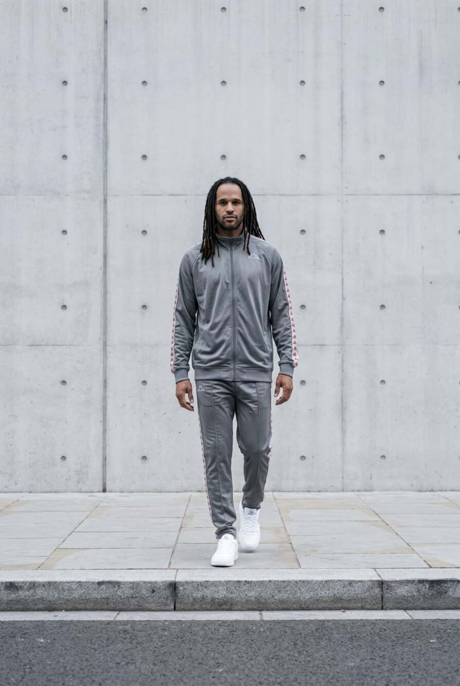BNWT Vintage Kappa Track Jacket Mens Size Medium Gray Full Zip Y2K Soccer Retro